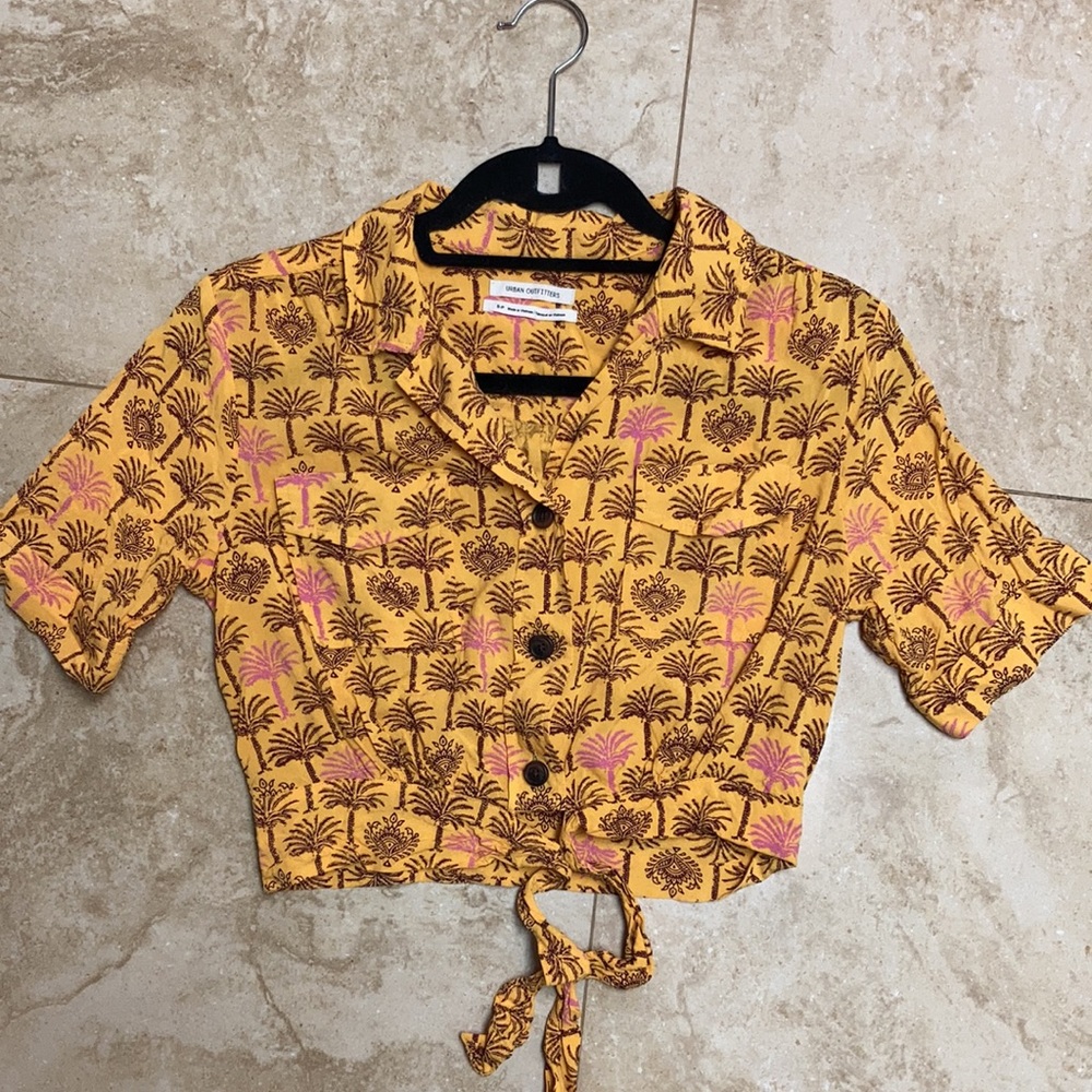 Urban outfitters crop top button down